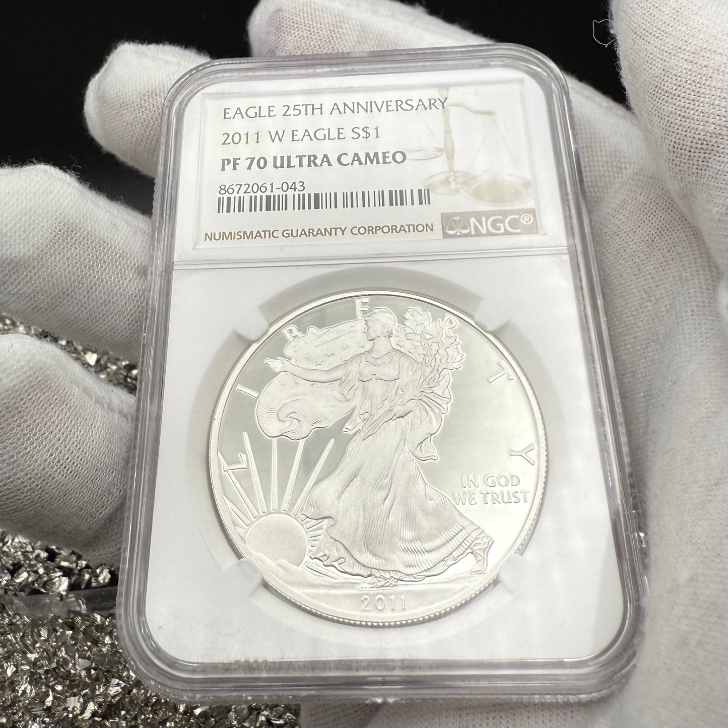 Proof 2011 (W) $1 American Silver Eagle NGC PF70UC 25th Anniversary Modern Brown Label Mint (1 of 9,295)