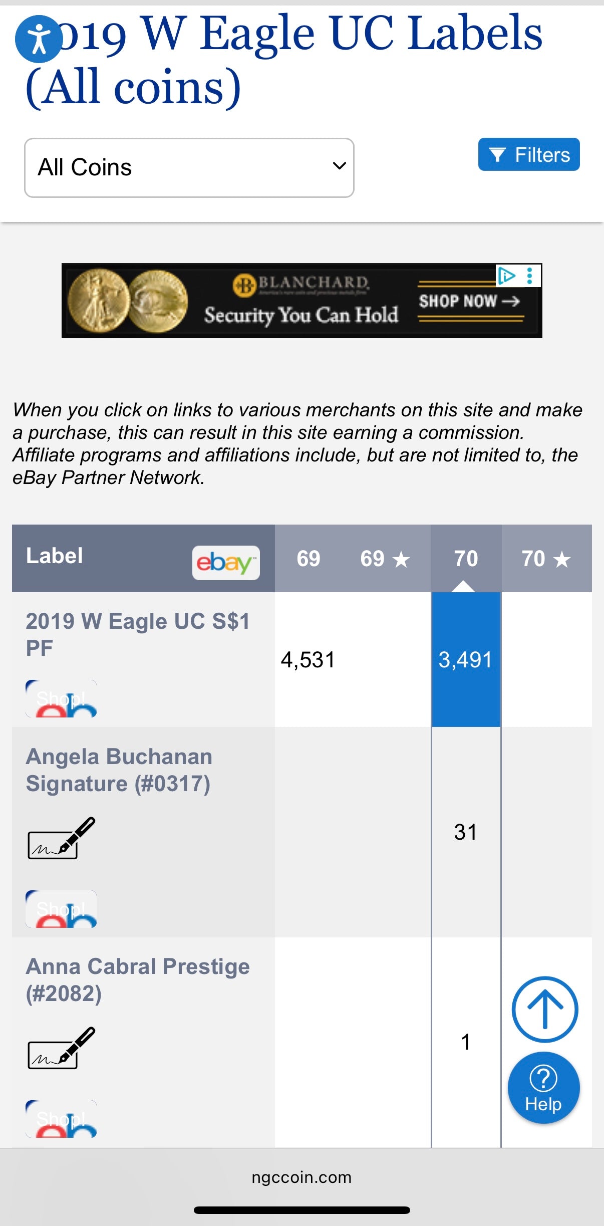 Proof 2019 (W) $1 American Silver Eagle NGC PF70UC Modern Brown Label White Holder (1 of 3,491)