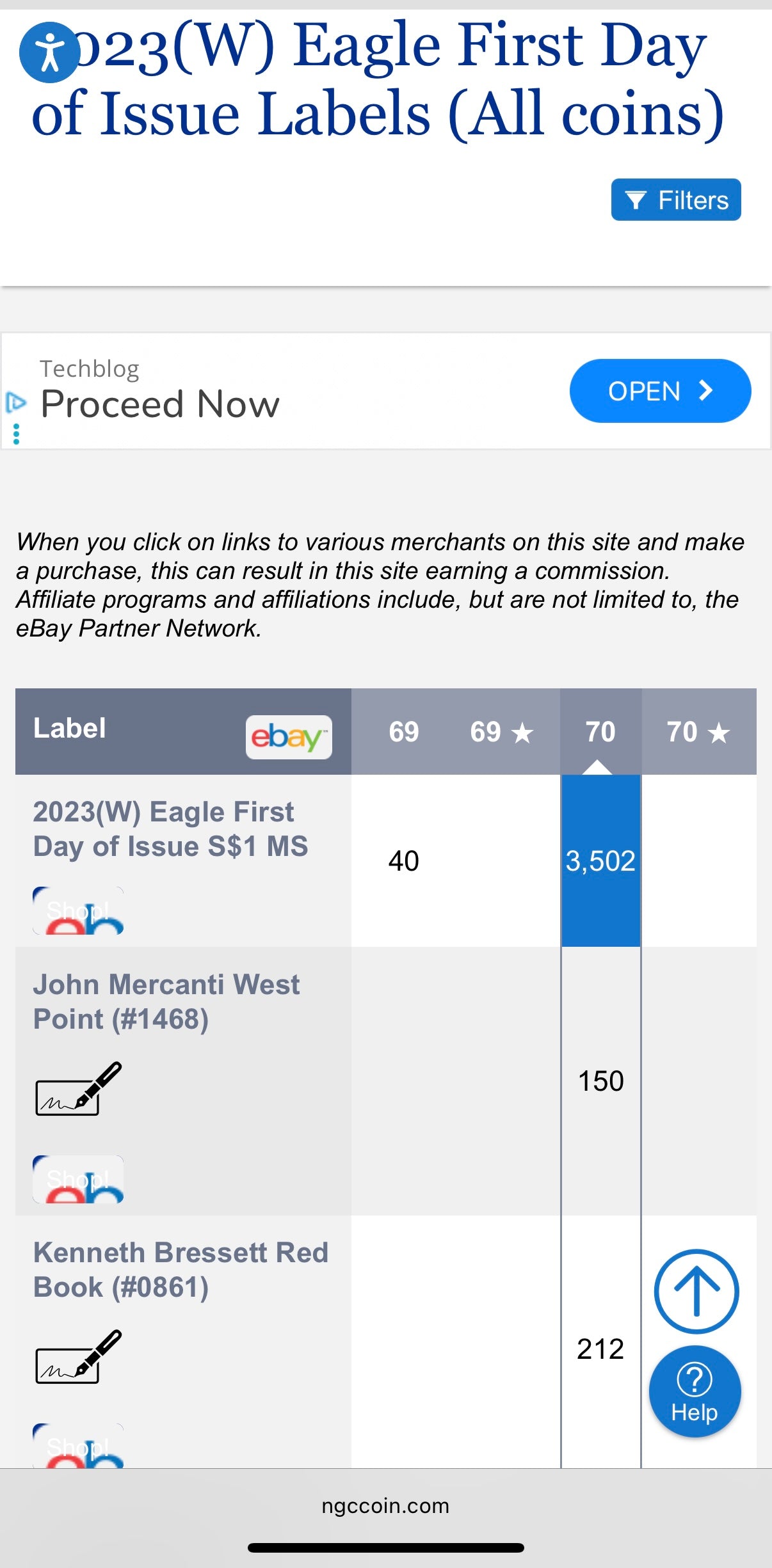 2023 $1 American Silver Eagle NGC MS70 First Day of Issue, West Point Gold Star Label, Red Core Mint Condition (1 of 3,502)