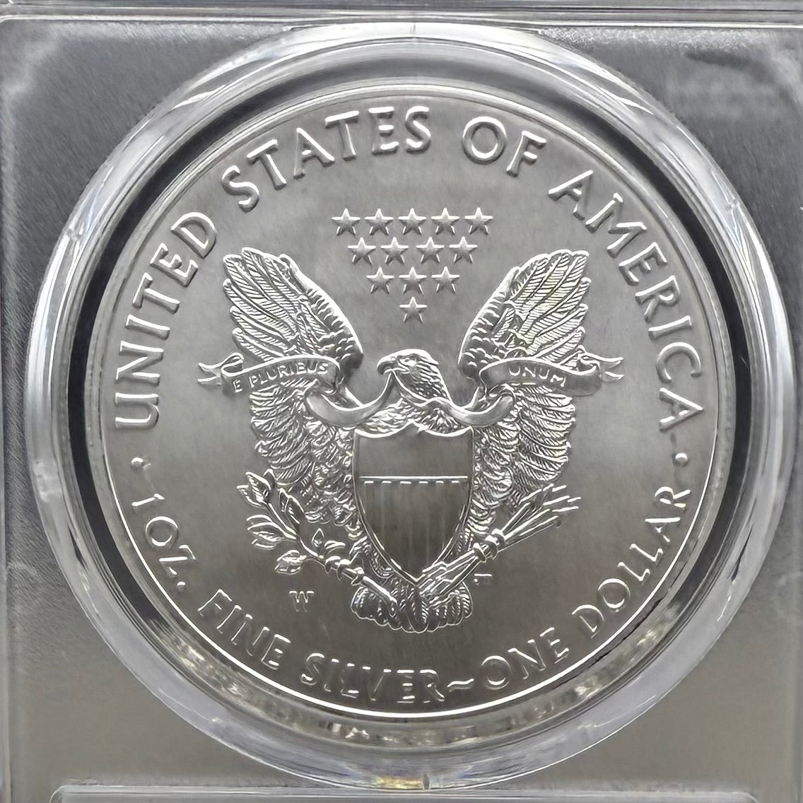 Burnished 2017 (W) $1 American Silver Eagle PCGS SP70 Premier Black Label Mint Condition (1 of 2,500)