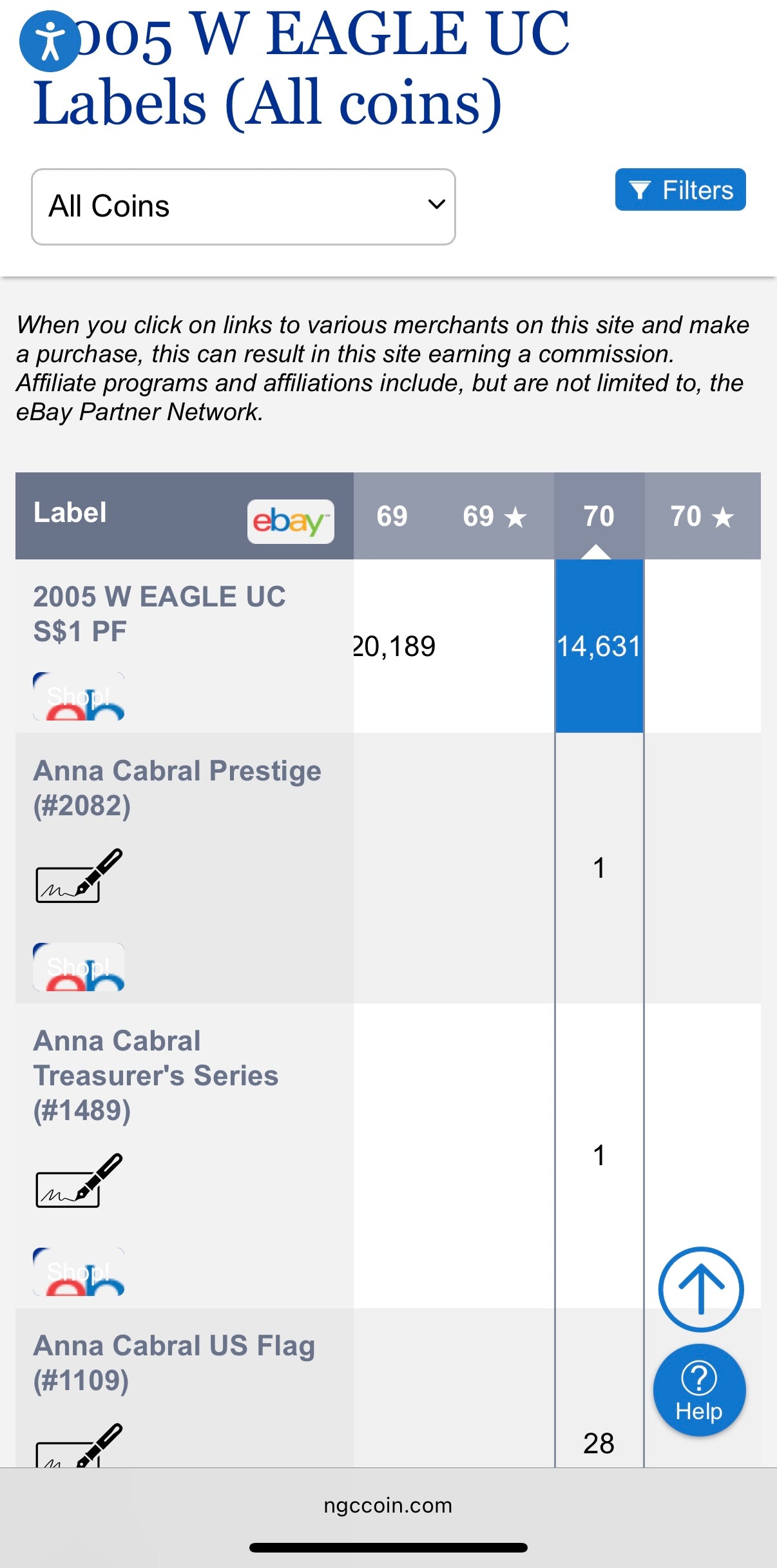 Proof 2005 (W) $1 American Silver Eagle NGC PF70UC Modern Brown Label (1 of 14,635)