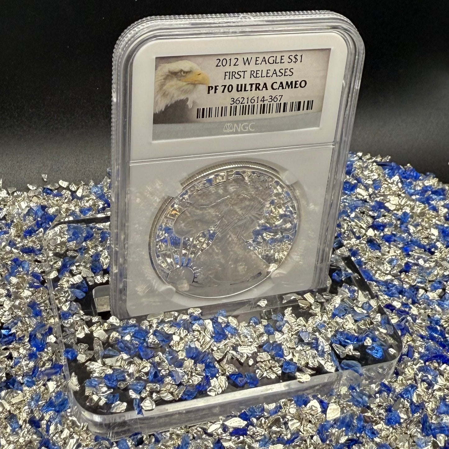 Proof 2012 (W) $1 American Silver Eagle NGC PF70UC First Releases Eagle Label White Holder (1 of 4,222)