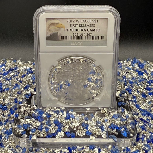 Proof 2012 (W) $1 American Silver Eagle NGC PF70UC First Releases Eagle Label White Holder (1 of 4,222)