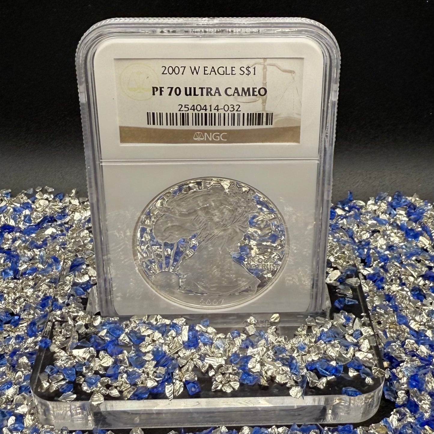 Proof 2007 (W) $1 American Silver Eagle NGC PF70UC Classic Brown Label Mint (1 of 10,245)