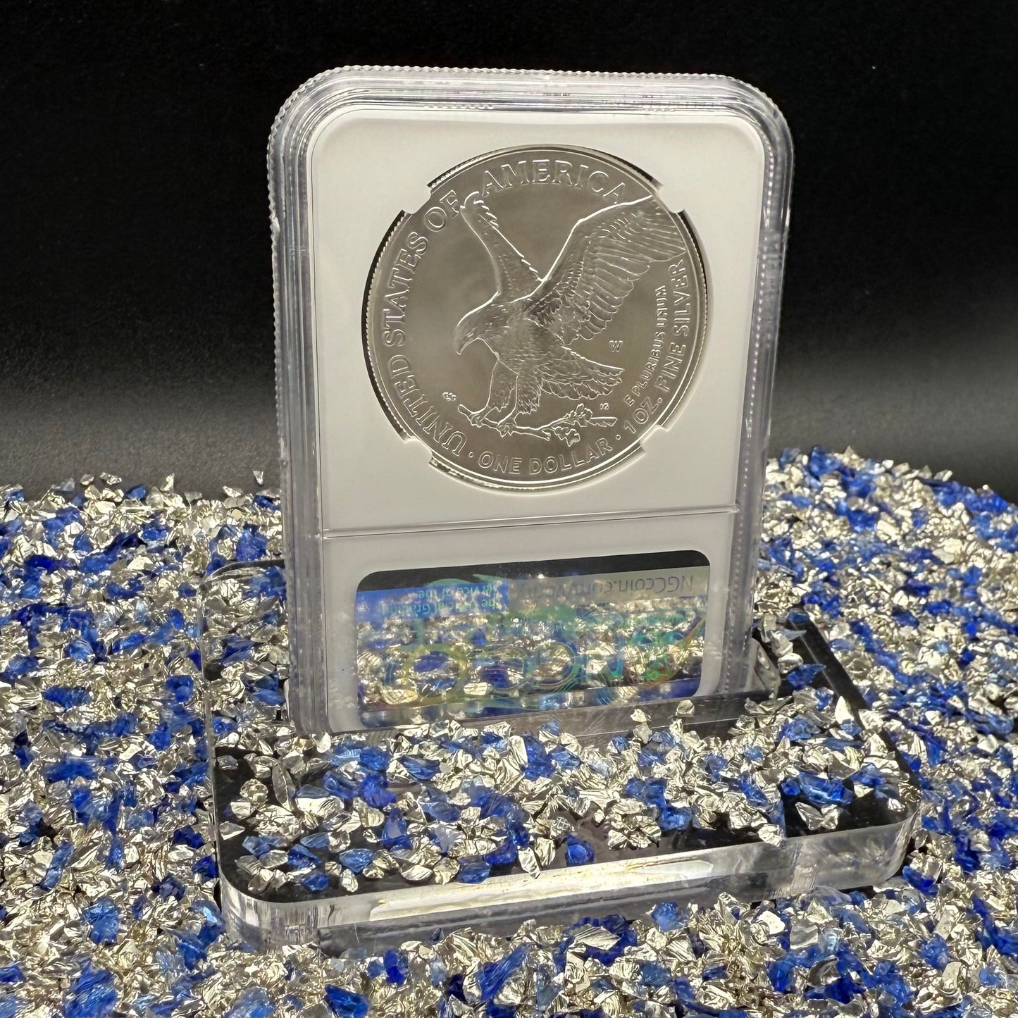 Burnished 2022 (W) $1 American Silver Eagle NCG MS70 Modern Brown Label Mint Condition (1 of 3,027)