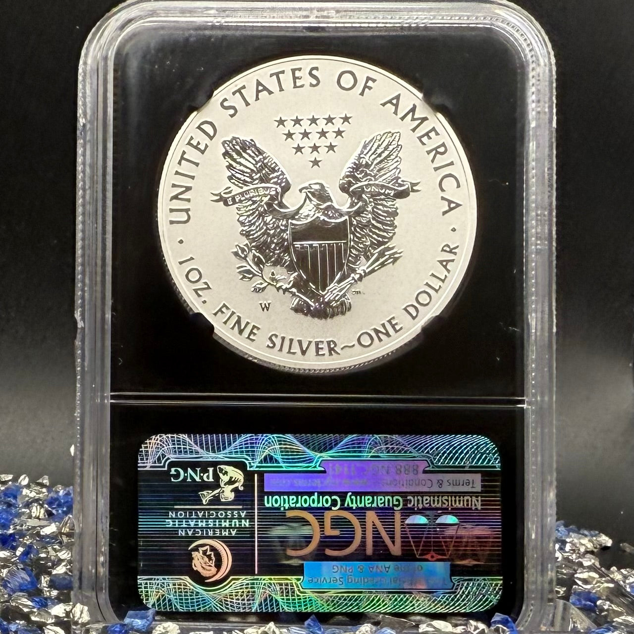 Reverse Proof & Enhanced Finish (2 Coin Set) 2013 (W) $1 American Silver Eagle NGC PF70 Black Core Holder West Point Silver Star Label