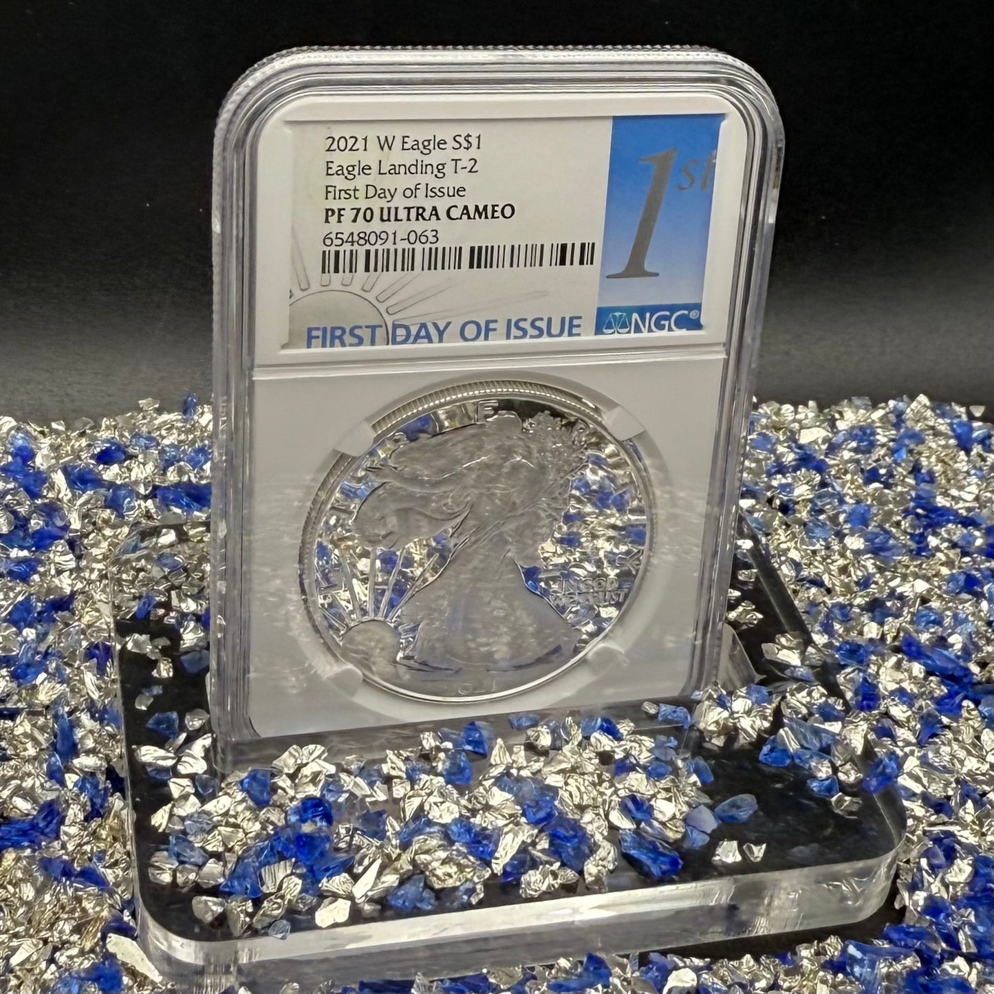 Proof 2021 (W) $1 American Silver Eagle NGC PF70UC T-1 First Day of Issue White Holder Mint Condition (1 of 6,881)