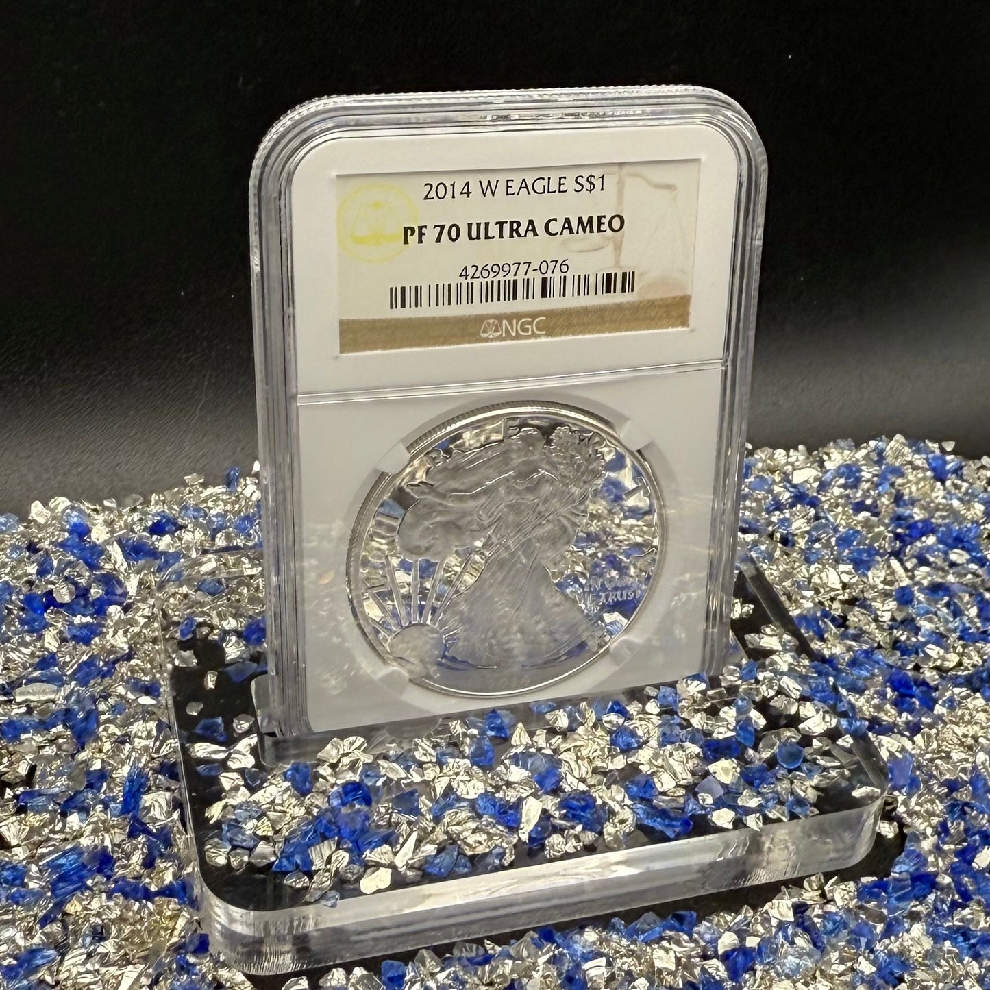 Proof 2014 (W) $1 American Silver Eagle NGC PF70 Classic Brown Label (1 of 9,425)