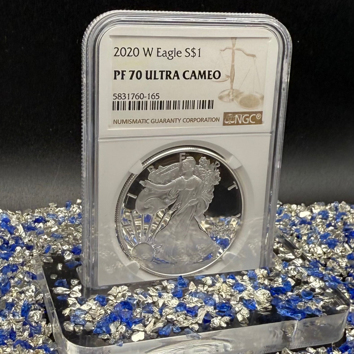 Proof 2020 (W) $1 American Silver Eagle NGC PF70UC Modern Brown Label (1 of 11,052)