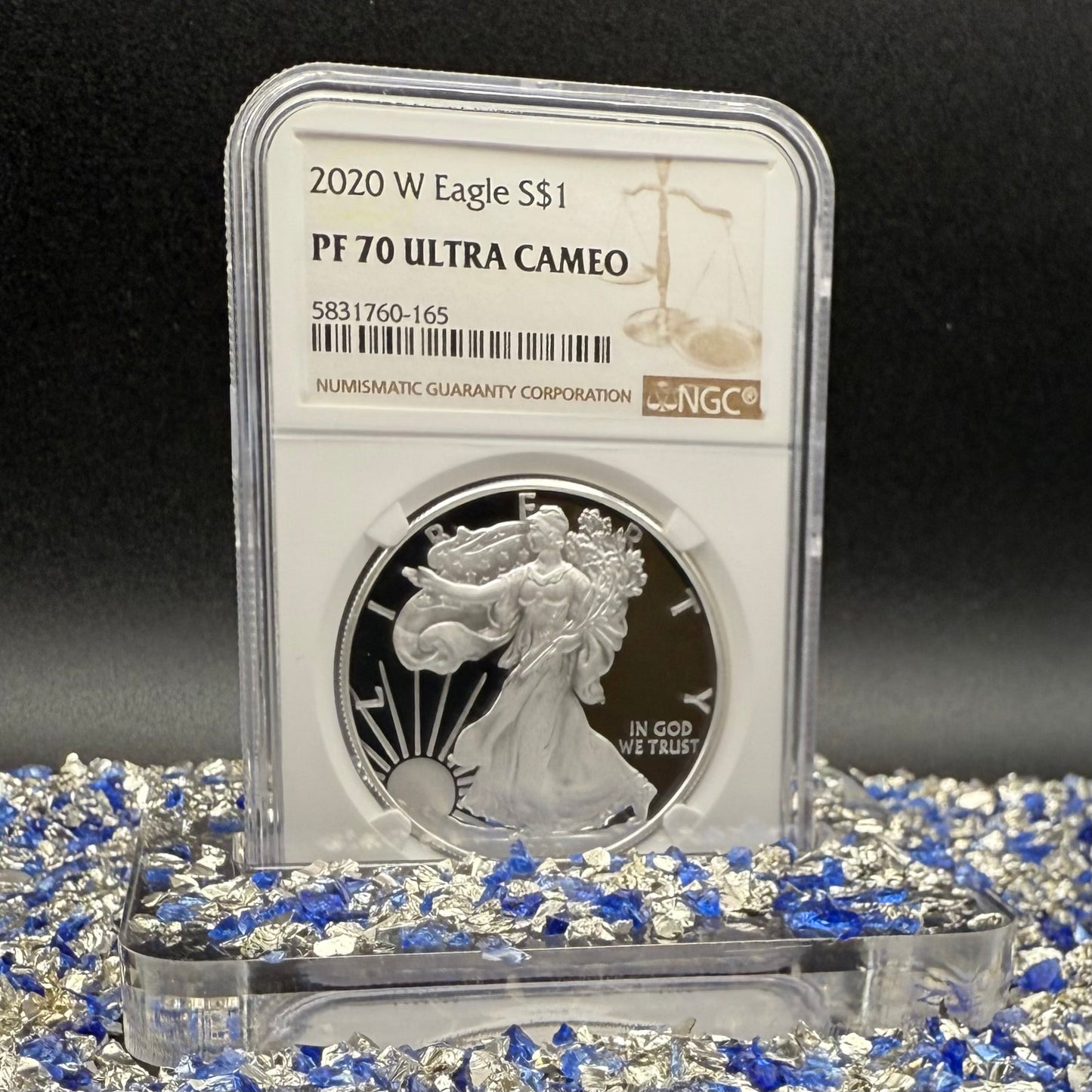 Proof 2020 (W) $1 American Silver Eagle NGC PF70UC Modern Brown Label (1 of 11,052)