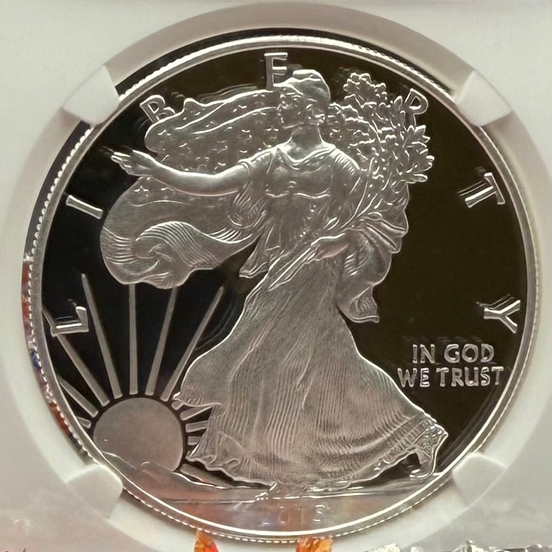 Proof 2015 (W) $1 American Silver Eagle NGC PF70 Early Releases Eagle Label Mint Condition (1 of 9,213)
