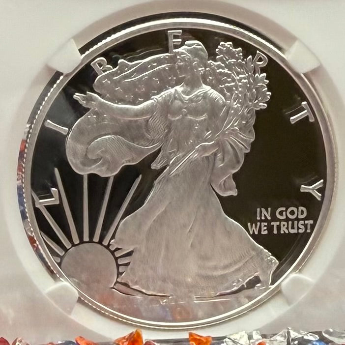 Proof 2011 (W) $1 American Silver Eagle NGC PF70 American Flag Label Mint Condition (1 of 9,295)