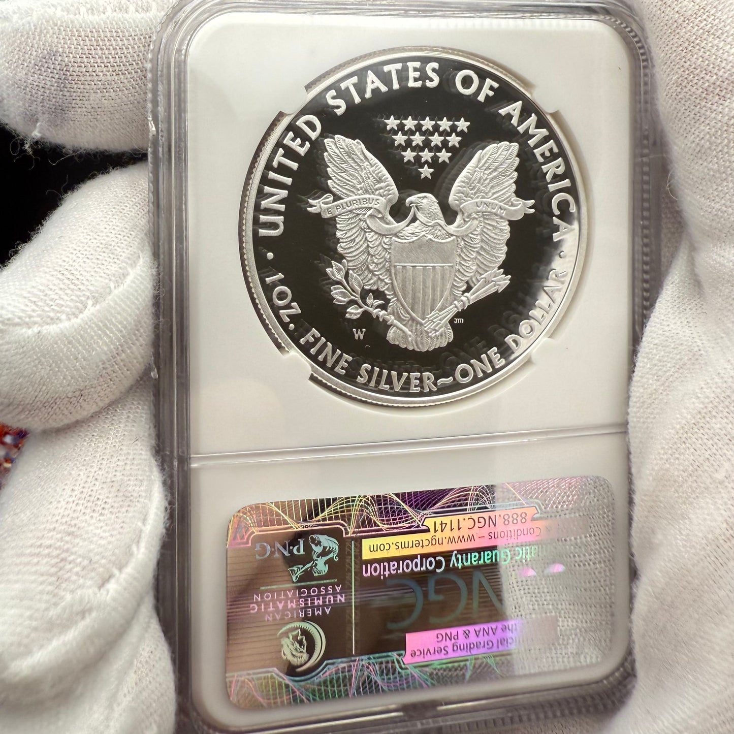 Proof 2011 (W) $1 American Silver Eagle NGC PF70 American Flag Label Mint Condition (1 of 9,295)