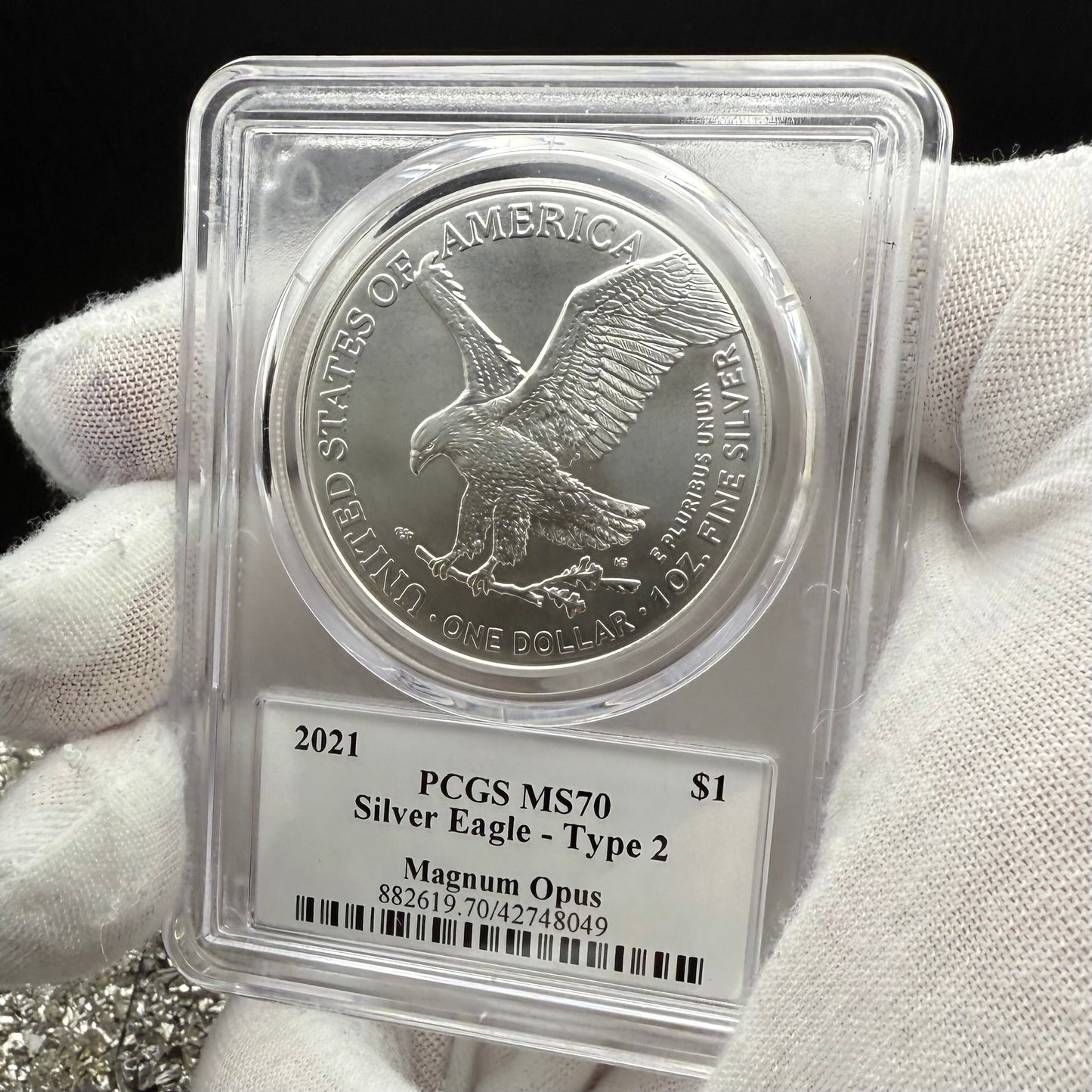 2021 $1 American Silver Eagle PCGS MS70 Type 2 Business Strike Magnum Opus Legacy Collection Mint!
