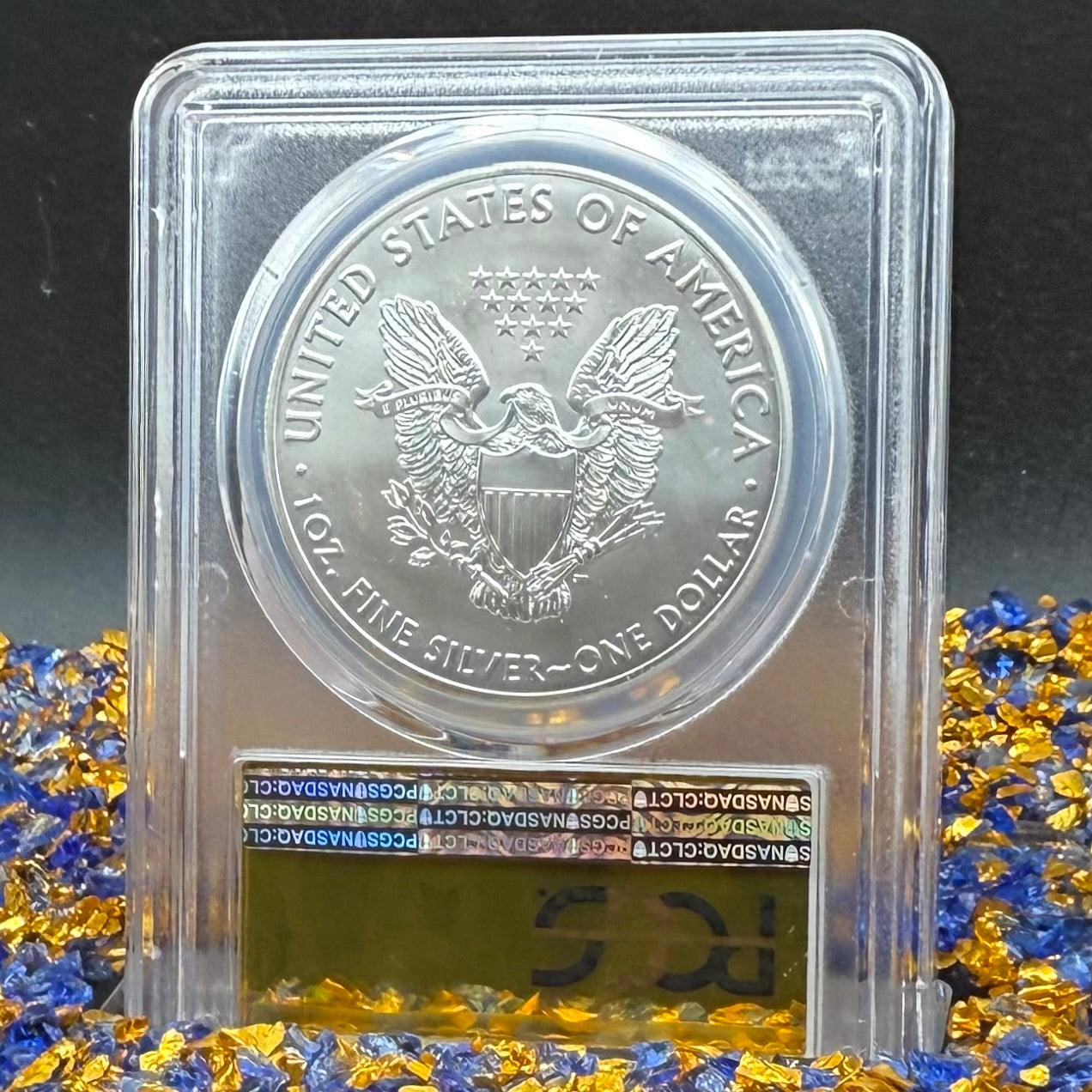 2016 $1 (W) American Silver Eagle PCGS MS70 First Day of Issue Gold Foil Label (Rare 1 of 300)