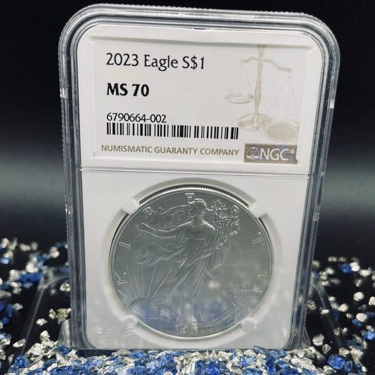 2023 $1 American Silver Eagle NGC MS70 Business Strike Brown Label