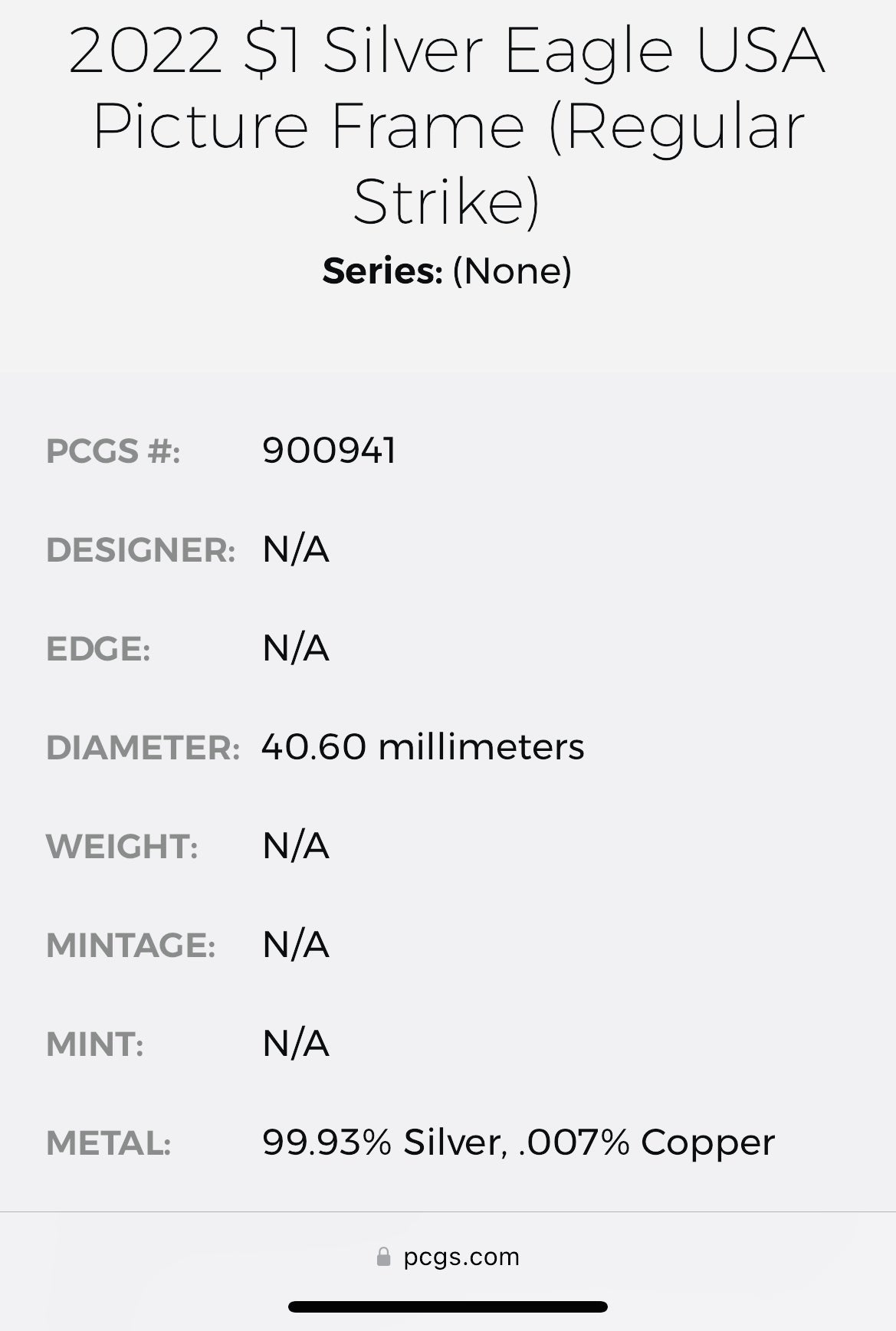 2022 $1 American Silver Eagle PCGS MS70 American Flag Holder (Rare 1 of 1,234)