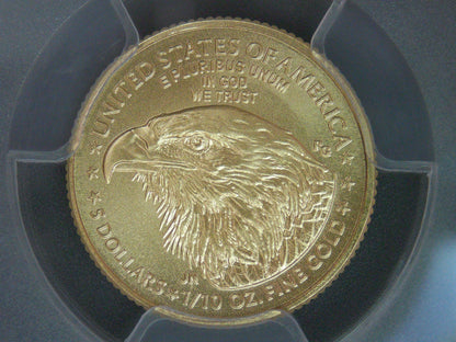 2024 $5 American Gold Eagle PCGS MS70 First Strike Flag Label (Rare 1 of 1,232)