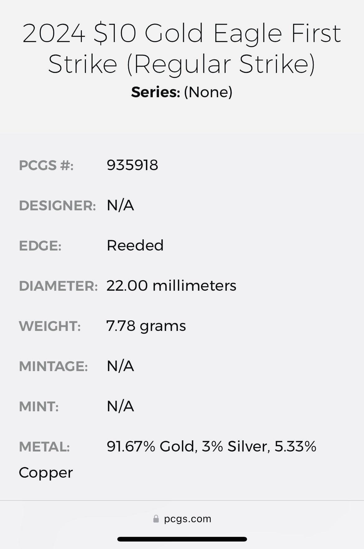 2024 $10 American Gold Eagle PCGS MS69 First Strike Flag Label (Rare 1 of 58)