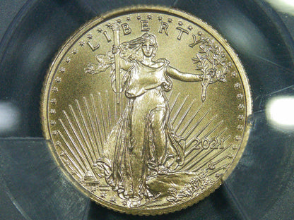 2021 $5 American Gold Eagle (2 Coin Set) PCGS MS70 First Strike Flag Type 1 and Type 2