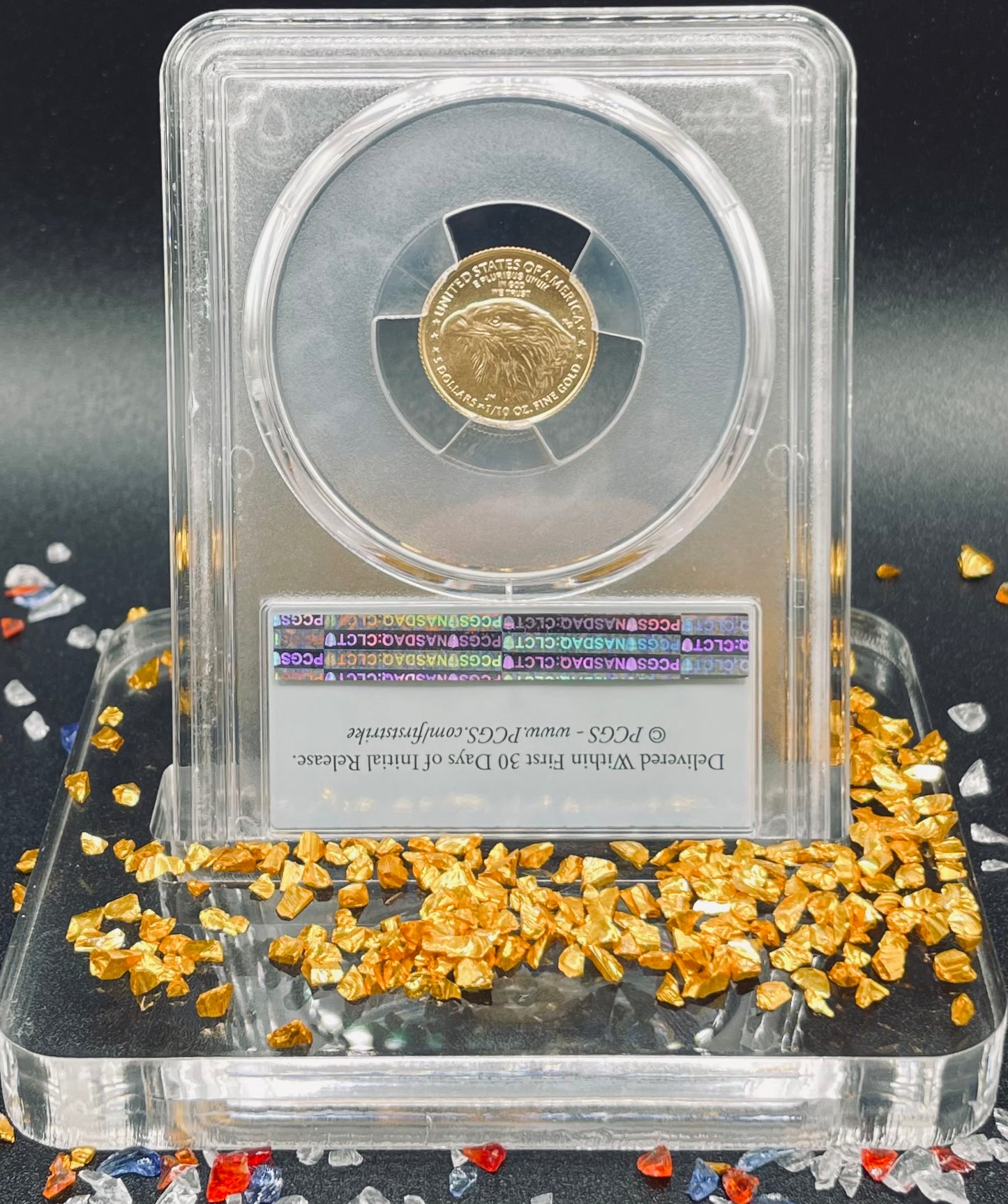 2021 $5 American Gold Eagle (2 Coin Set) PCGS MS70 First Strike Flag Type 1 and Type 2