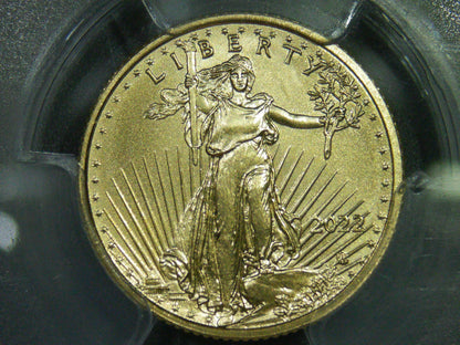 2022 $5 American Gold Eagle PCGS MS70 First Strike Flag Label (Rare 1 of 1,761)