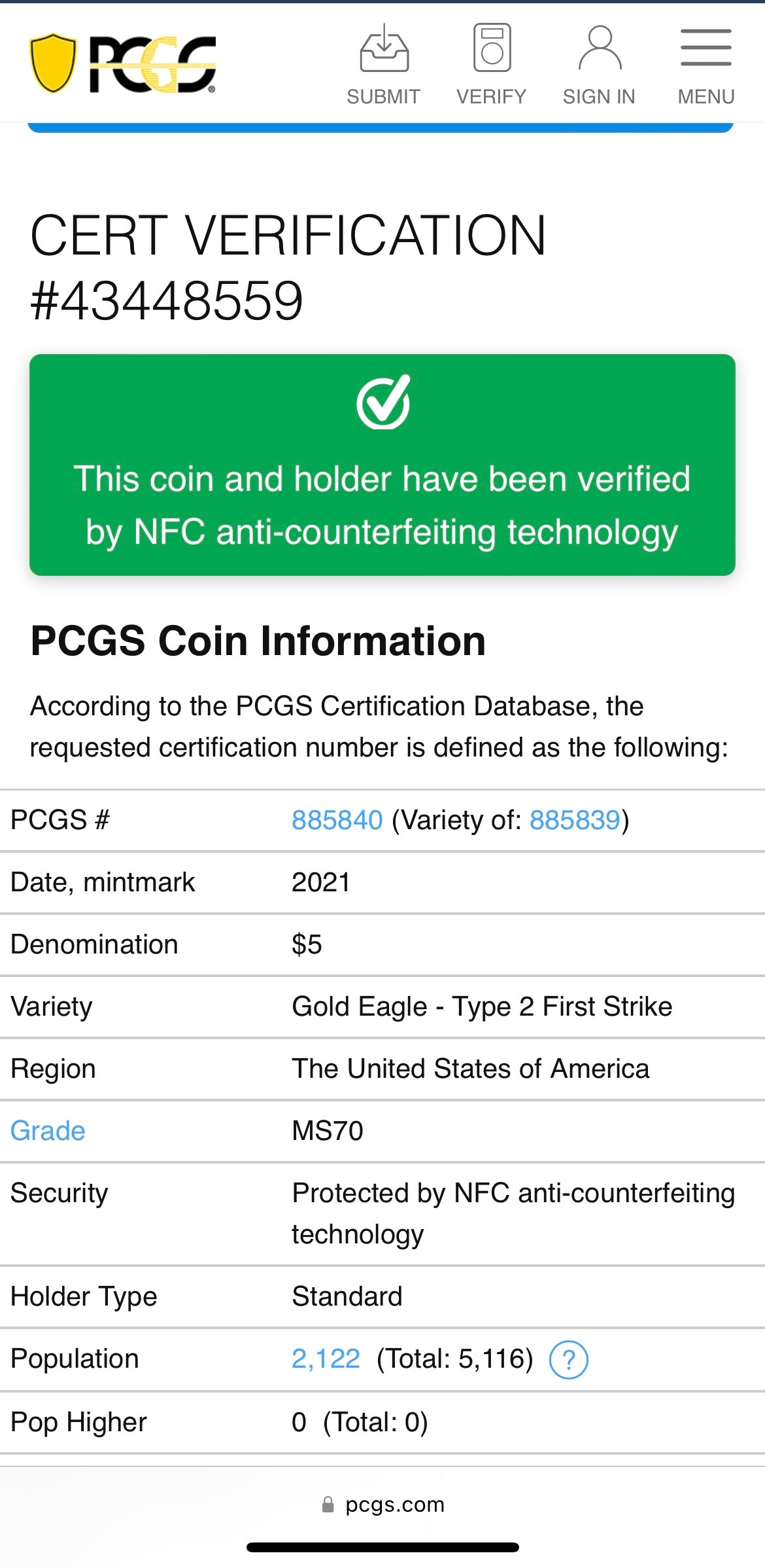 2021 $5 American Gold Eagle (2 Coin Set) PCGS MS70 First Strike Flag Type 1 and Type 2