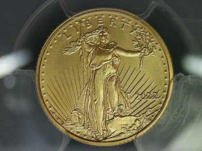 2022 $5 American Gold Eagle PCGS MS70 First Strike Flag Label (Rare 1 of 1,761)