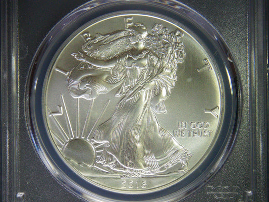 2023 $1 American Silver Eagle PCGS MS70 First Strike Eagle Flag Label