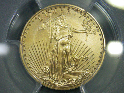 2021 $5 American Gold Eagle (2 Coin Set) PCGS MS70 First Strike Flag Type 1 and Type 2