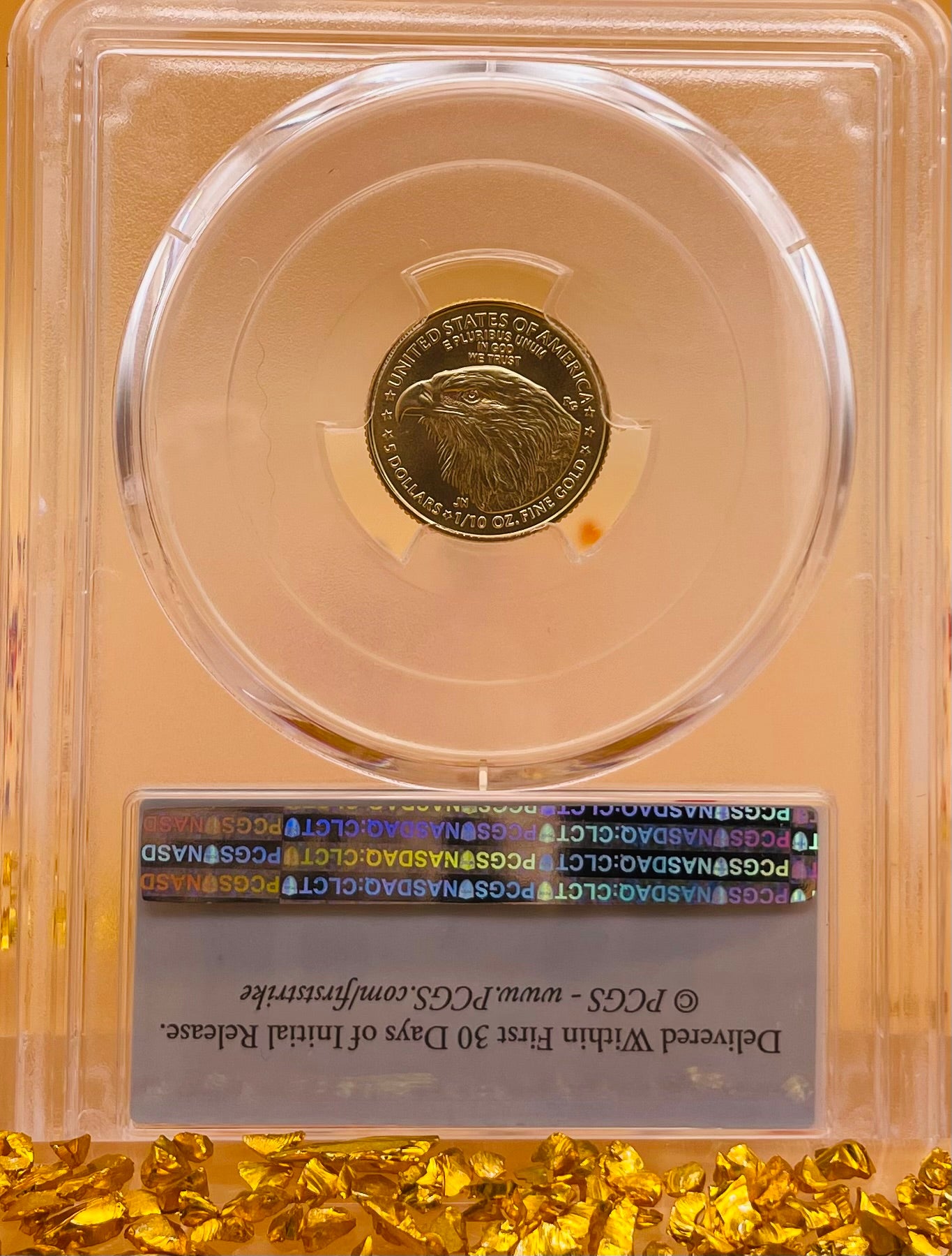 2022 $5 American Gold Eagle PCGS MS70 First Strike Flag Label (Rare 1 of 1,761)