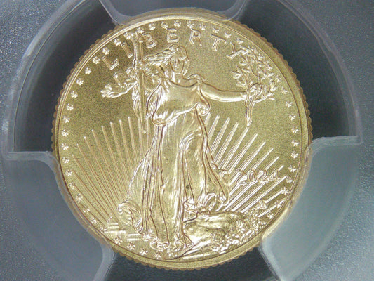 2024 $5 American Gold Eagle PCGS MS70 First Strike Flag Label (Rare 1 of 1,232)