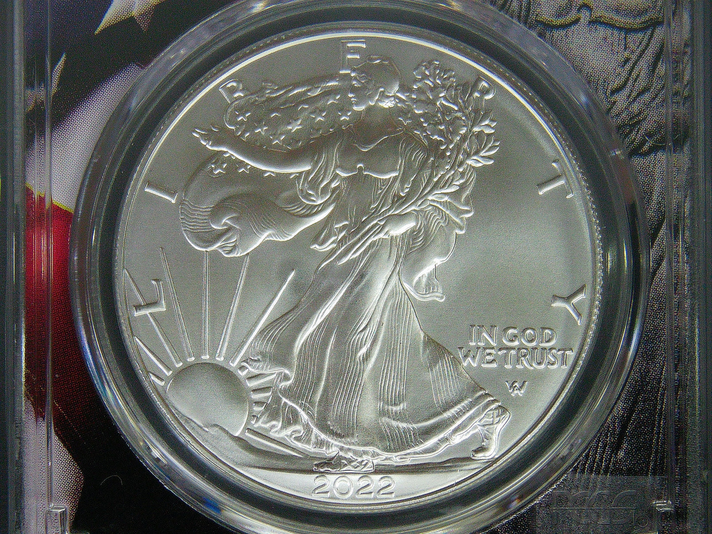 2022 $1 American Silver Eagle PCGS MS70 American Flag Holder (Rare 1 of 1,234)