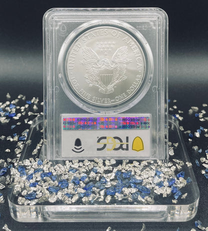 2010 Philadelphia $1 American Silver Eagle PCGS MS70 Business Strike Blue Label