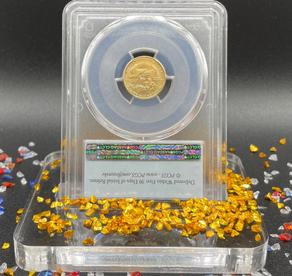 2021 $5 American Gold Eagle (2 Coin Set) PCGS MS70 First Strike Flag Type 1 and Type 2