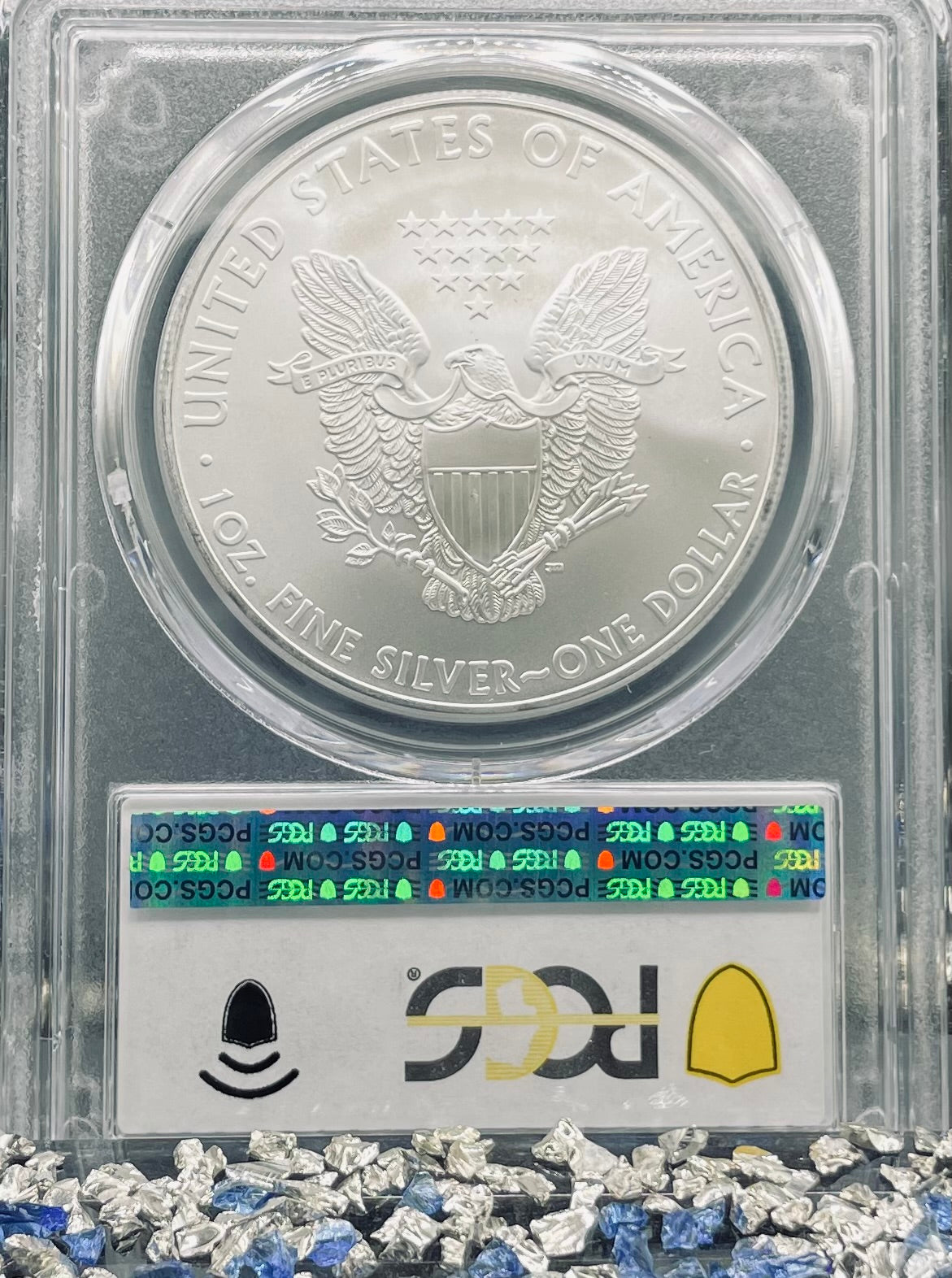 2010 Philadelphia $1 American Silver Eagle PCGS MS70 Business Strike Blue Label