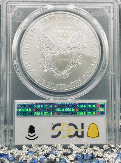 2010 Philadelphia $1 American Silver Eagle PCGS MS70 Business Strike Blue Label