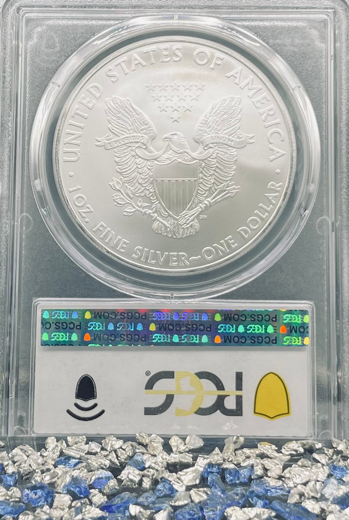 2010 Philadelphia $1 American Silver Eagle PCGS MS70 Business Strike Blue Label