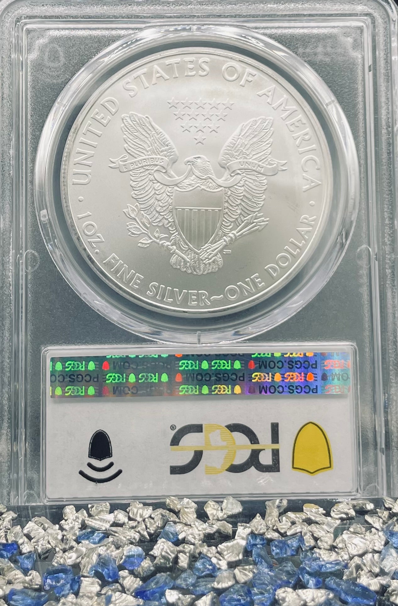 2010 Philadelphia $1 American Silver Eagle PCGS MS70 Business Strike Blue Label