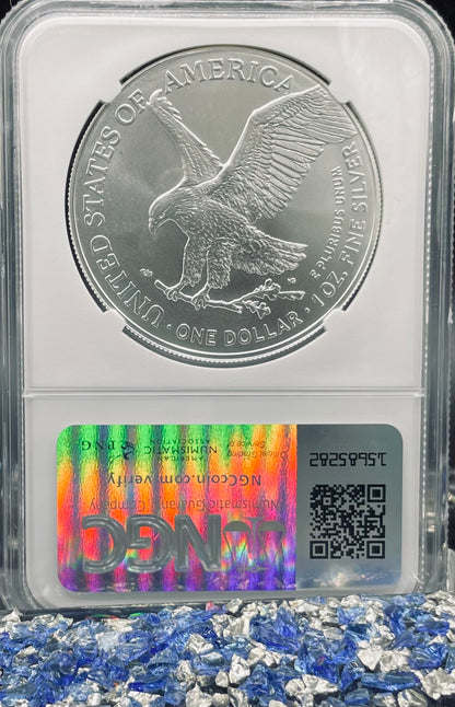 2024 $1 American Silver Eagle NGC MS70 Business Strike Brown Label