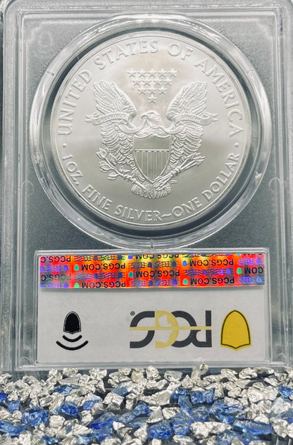 2014 (S) $1 American Silver Eagle PCGS MS70 Business Strike Blue Label Mint Condition (1 of 18,995)