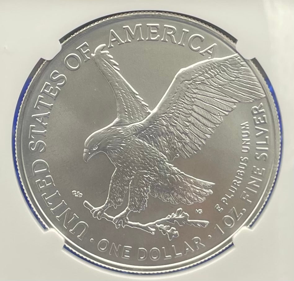 2021 (S) $1 American Silver Eagle NGC MS70 ER Emergency Issue Blue Label Mint Condition (Rare 1 of 2,201)