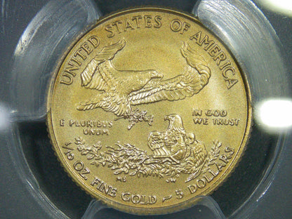 2021 $5 American Gold Eagle (2 Coin Set) PCGS MS70 First Strike Flag Type 1 and Type 2