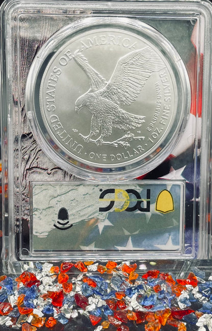 2022 $1 American Silver Eagle PCGS MS70 American Flag Holder (Rare 1 of 1,234)