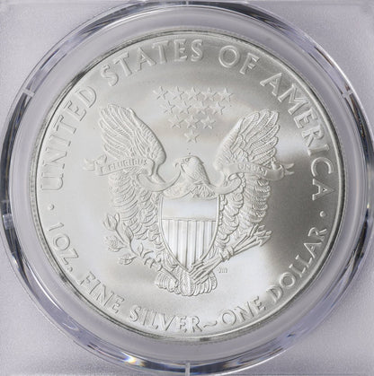 2010 Philadelphia $1 American Silver Eagle PCGS MS70 Business Strike Blue Label