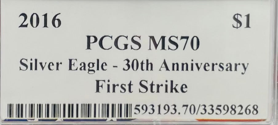 2023 $1 American Silver Eagle PCGS MS70 First Strike Eagle Flag Label