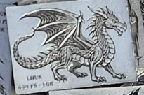1/1333 OZT 24K GOLD 3 x 1/4 IDAHO GOLDBACK AURUM NOTES ALPHA & Dragon + Knight Silver Art Bars (Rare 1 of 100) Mint