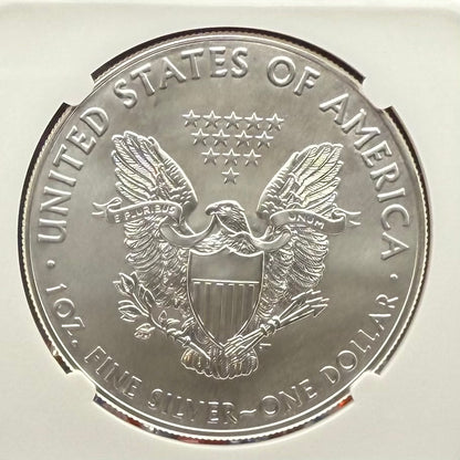 2017 $1 American Silver Eagle NGC MS70 FDOI Charles Vickers Signed Flag Label Mint Condition (1 of 100)