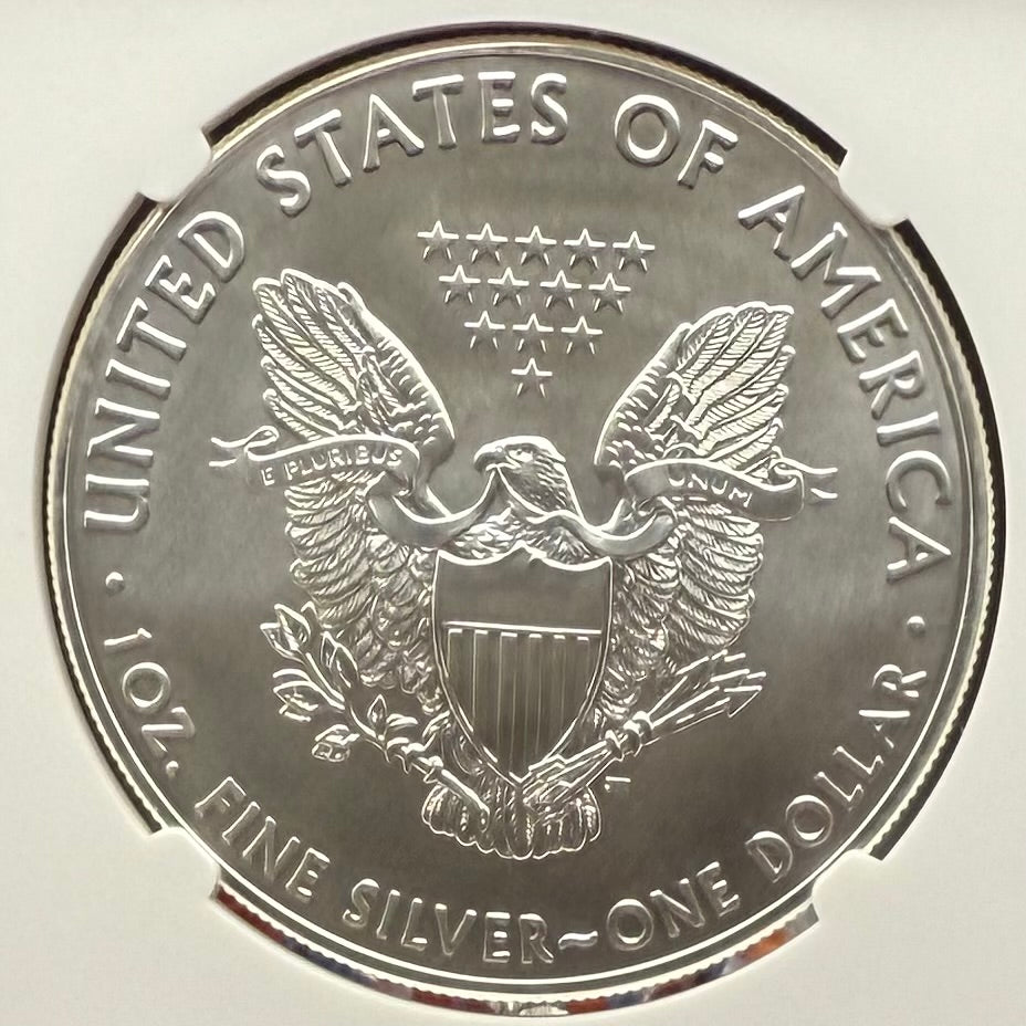 2017 $1 American Silver Eagle NGC MS70 Early Releases Liberty Coin Act Ronald Reagan Signature American Flag Mint Condition