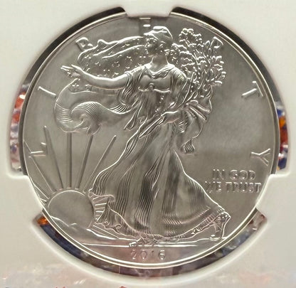 2016 Burnished Lettered Edge $1 American Silver Eagle NGC MS70 Mike Castle Signed Mint Condition Rare 1 of 209